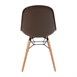 Bolero Arlo polypropyleen stoelen met houten poten bruin (2 stuks)