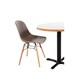 Bolero Arlo polypropyleen stoelen met houten poten bruin (2 stuks)