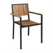 Bolero stalen en acaciahouten stoelen met armleuningen (4 stuks)
