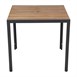 Bolero vierkante stalen en acaciahouten tafel 80cm