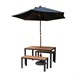 Bolero rechthoekige stalen en acaciahouten tafel 120x80cm