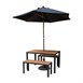 Bolero stalen en acaciahouten banken 100cm (2 stuks)