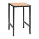 Bolero vierkante bartafel gepoedercoat staal en acaciahout 600mm