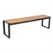Bolero stalen en acaciahouten industriële banken 160cm (2 stuks)
