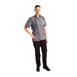 Chef Works Urban Springfield unisex koksbuis met rits korte mouw inktblauw XL