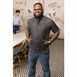 Chef Works Urban Tribeca denim koksbuis met drukknopen korte mouw grijs