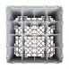 Cambro Camrack vaatwaskorf met 16 compartimenten max. glashoogte 29,8cm