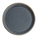 Olympia Canvas ronde borden met smalle rand blauw graniet 18cm (6 stuks)