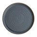 Olympia Canvas ronde borden met smalle rand blauw graniet 26,5cm (6 stuks)