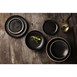 Olympia Canvas platte ronde borden zwart 18cm (6 stuks)