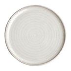 Olympia Canvas ronde borden met smalle rand wit 26,5cm (6 stuks)