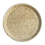 Olympia Canvas ronde borden met smalle rand crème 18cm (6 stuks)