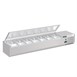 Polar G-serie opzetkoelvitrine met deksel 7x GN 1/4