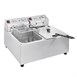 Buffalo tweeling tank tweeling mand 2x5ltr aanrecht friteuse met timers 2x2.8kw