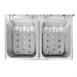 Buffalo tweeling tank tweeling mand 2x5ltr aanrecht friteuse met timers 2x2.8kw