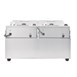 Buffalo tweeling tank tweeling mand 2x5ltr aanrecht friteuse met timers 2x2.8kw