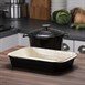 Vogue 2-delige gietijzeren braadpan en ovenschaal set