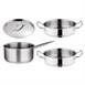 Vogue 3-delige set met steelpan en stomers