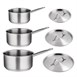 Vogue 3-delige RVS steelpannen set