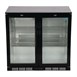 Polar G-serie 2-deurs barkoeling met klapdeuren zwart 198L