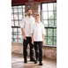 Southside unisex koksbuis korte mouw wit