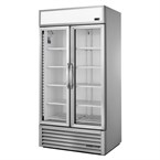 True koeling met 2 glazen deuren 991l aluminium gdm-35hc-tsl01