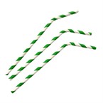 Fiesta Compostable composteerbare papieren buigrietjes groen (250 stuks)