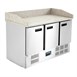 Polar G-serie saladette/pizza koelwerkwerkbank met granieten werkblad 368L