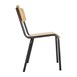 Bolero Cantina stoelen met houten zitting en rugleuning metallic grijs (4 stuks)