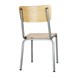 Bolero Cantina gegalvaniseerd stalen stoelen met houten zitting en rugleuning (4 stuks)
