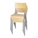 Bolero Cantina gegalvaniseerd stalen stoelen met houten zitting en rugleuning (4 stuks)