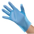Nisbets Essentials poedervrije TPE handschoenen blauw (200 stuks)