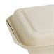 Fiesta Compostable composteerbare bagasse voedseldozen 2 compartimenten natuurlijke kleur 253mm (200 stuks)