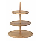 Olympia acaciahouten etagère 305(Ø) x 395(H)mm