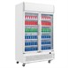Polar G-serie tweedeurs displaykoeling met lichtbak 950L klapdeuren