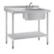 Vogue RVS spoeltafel met afdruiprek links