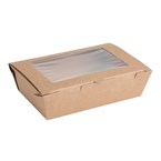 Fiesta Compostable saladebakken met PLA venster (200 stuks)