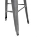 Bolero Bistro stalen barkruk met houten zitting - grijs (4 stuks)