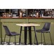 Bolero Bistro bartafel met houten blad zwart
