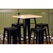 Bolero Bistro bartafel met houten blad zwart