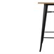 Bolero Bistro bartafel met houten blad zwart