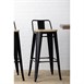 Bolero Bistro hoge barstoel met houten zitting zwart (4 stuks)