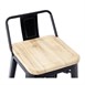 Bolero Bistro hoge barstoel met houten zitting zwart (4 stuks)