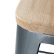 Bolero Bistro hoge barstoel met houten zitting grijs (4 stuks)