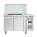 Polar U-serie tweedeurs saladette met vierkant kuchscherm 