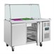 Polar U-serie tweedeurs saladette met vierkant kuchscherm 