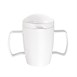 Olympia Kristallon Heritage drinkbeker met deksel 300ml wit (4 stuks)