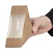Colpac recyclebare driehoekige kraft sandwichboxen met PLA-venster (500 stuks)