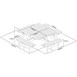 Rowlinson vierkante houten picknicktafel 198cm