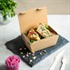 Vegware composteerbare ribkartonnen bakjes medium 60(H)x 150(B)x 110(D)mm (300 stuks)